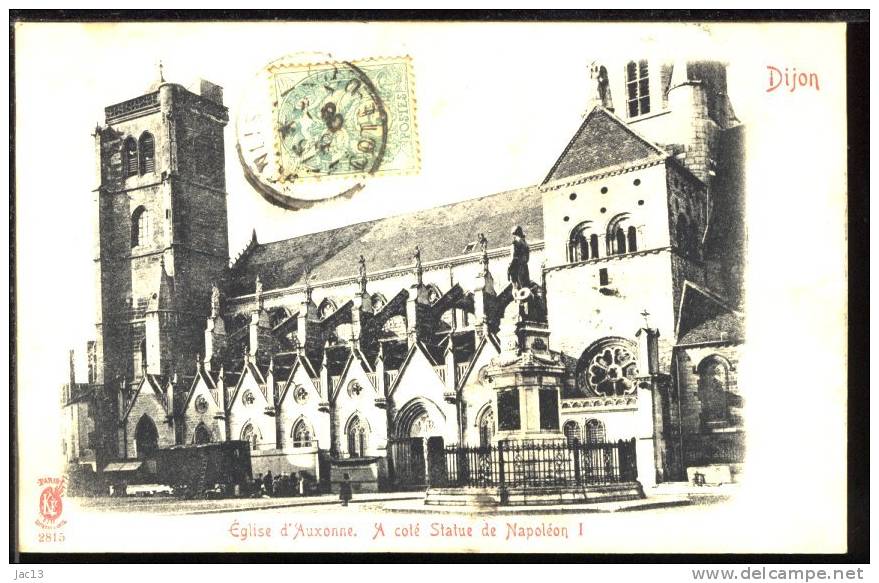 L140 - 21 - 2815 Eglise D'Auxonne - A Côté, Statue De Napoléon I - Carte Précurseur - Auxonne