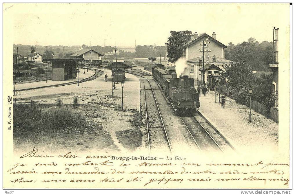 BOURG LA REINE - La Gare - Intérieur Avec Beau Plan De Train - Voy. 1905 - Bourg La Reine