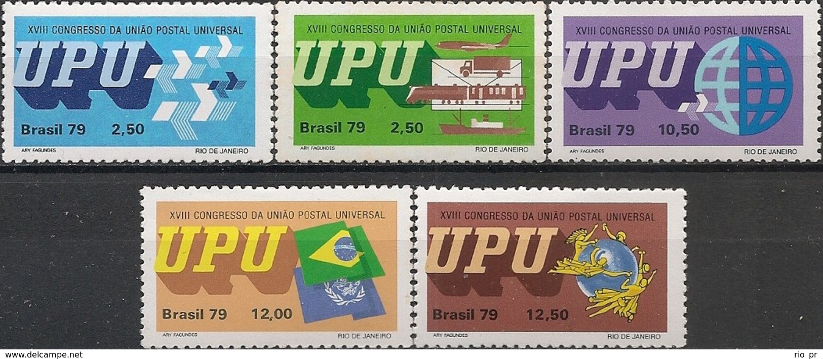 BRAZIL - COMPLETE SET 18th UPU CONGRESS IN RIO 1979 - MNH - U.P.U.