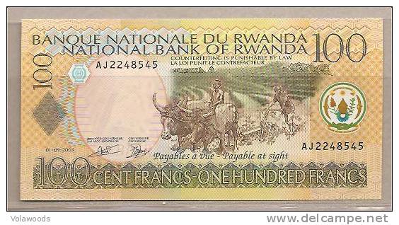 Ruanda - Banconota Non Circolata Da 100 Franchi - 2003 - - Rwanda