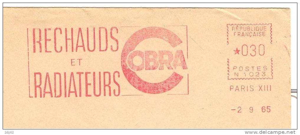 "Cobra", Chauffage - EMA Secap - Enveloppe Entière      (321) - Serpents