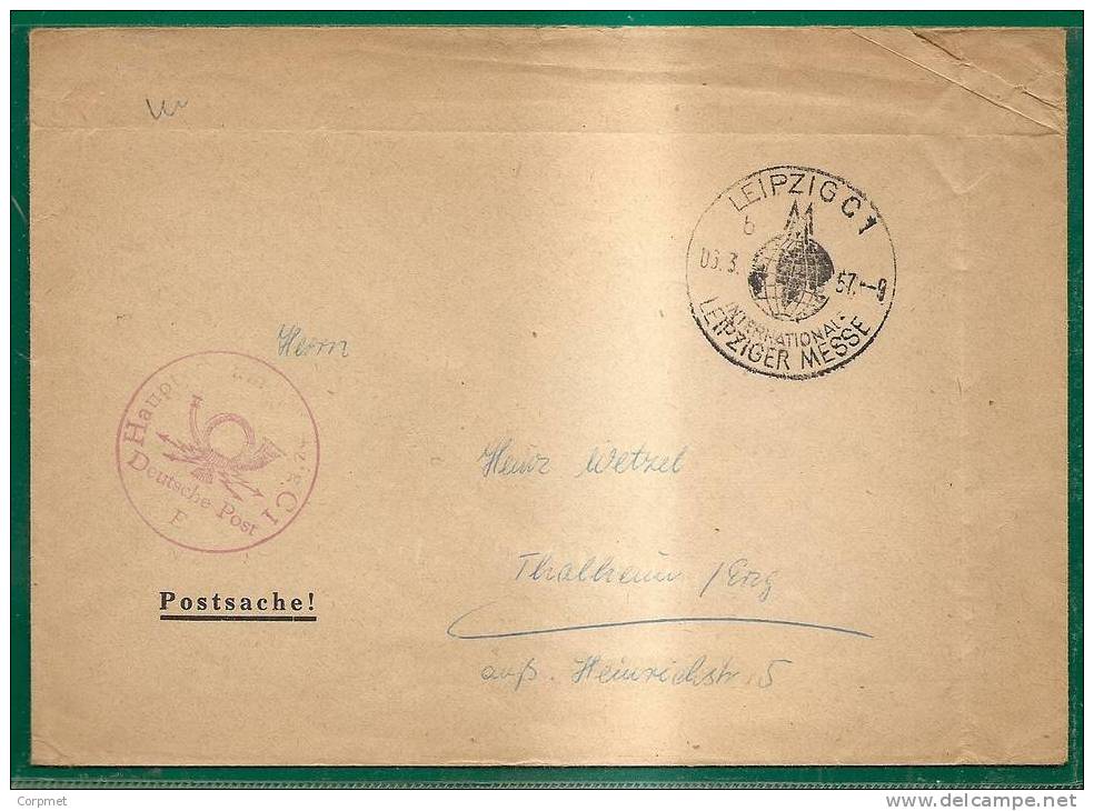 DDR- 1957 INTERNATIONAL LEIPZIGER MESSE Official COVER - Other & Unclassified