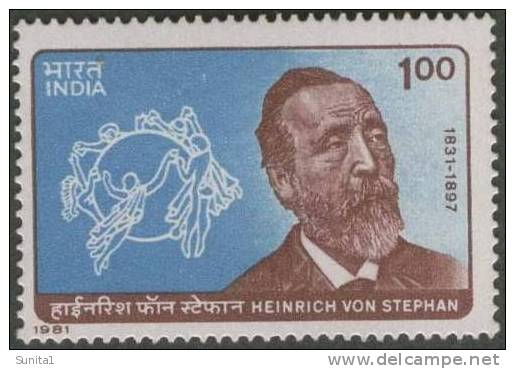 Heinrich Von Stephan, Founder Of UPU, MNH 1981, SG 1001, India - Nuovi