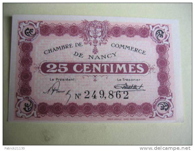 NANCY   0.25F   REF PIROT 56  NE UF - Chambre De Commerce