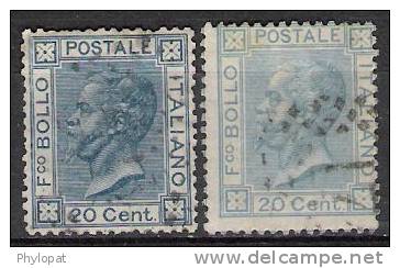 ITALY 1867 N°23 Et 23a @ - Usados