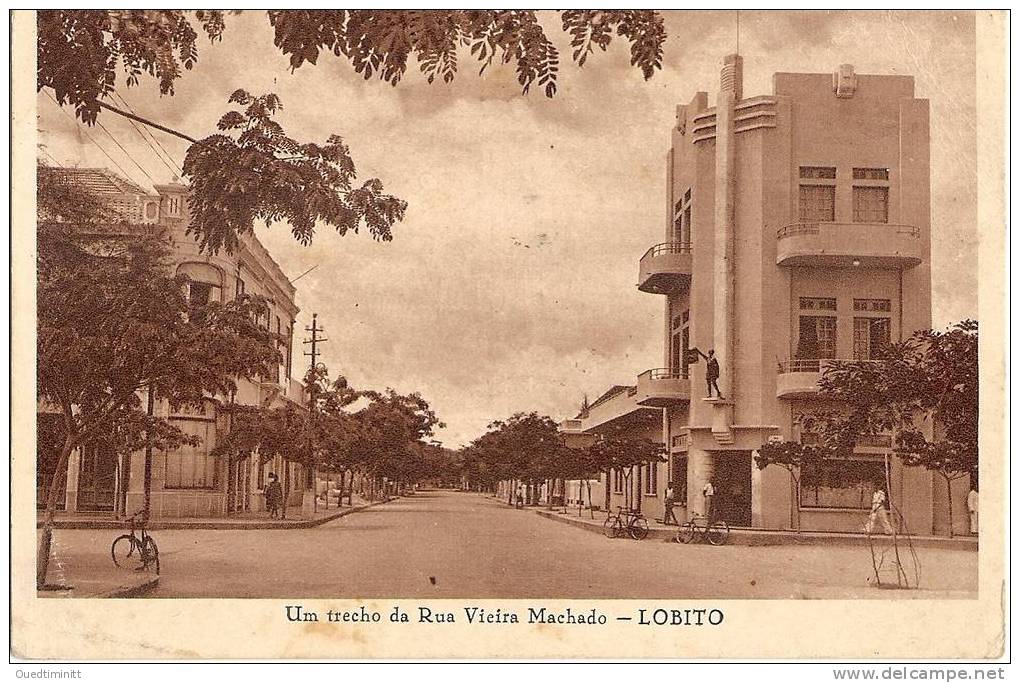 Angola.Lobito.Um Trecho Da Rua Vieira Machado. Belle CPA.1948. - Angola