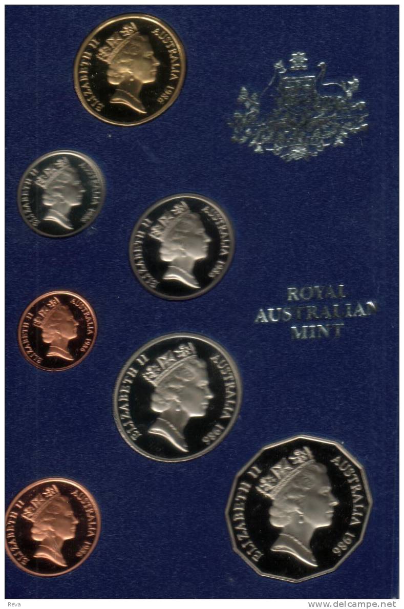 AUSTRALIA SET 1C-$1  INTERNATIONAL YEAR OF PEACE 1986 PROOF  BIRD  ONE YEAR TYPE READ DESCRIPTION CAREFULLY !!! - Mint Sets & Proof Sets