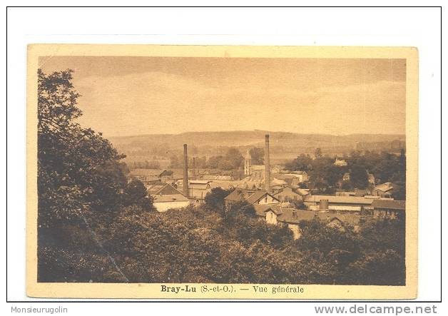 95 )) FL) BRAY LU, Vue Générale, Bistre** - Bray-et-Lû