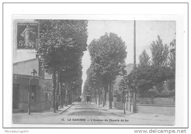 92 )) FL) LA GARENNE, L'avenue Du Chemin De Fer, N° 15 - La Garenne Colombes