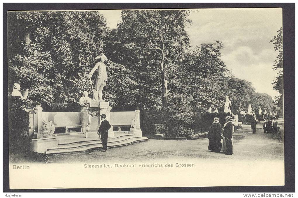 Germany Berlin Siegesallee Denkmal Friedrichs Des Grossen Monument Alte Postkarte Old Card Mint - Autres & Non Classés