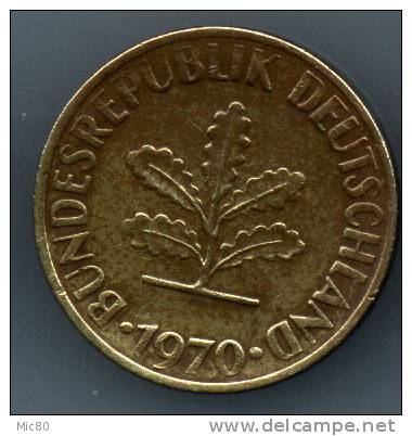 Allemagne 10 Pfennig 1970 J Ttb - 10 Pfennig