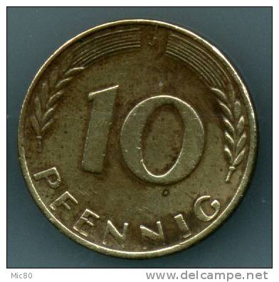 Allemagne 10 Pfennig 1970 J Ttb - 10 Pfennig
