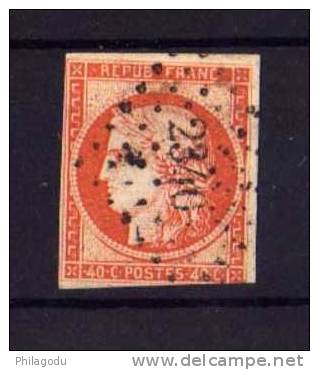 France 1849-50, Cérès  40c, N° 5, Cote 500,-E (en2017)       Oblitéré 2340  Un Bouche Case De Qualité - 1849-1850 Cérès