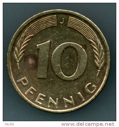 Allemagne 10 Pfennig 1987 J Sup - 10 Pfennig