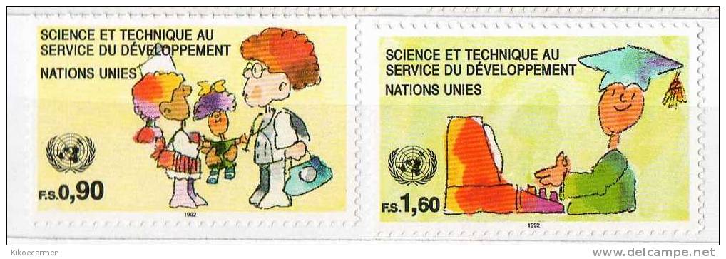 ONU UN 1992 MNH SCIENZA TECNICA Bambini Computer Bambola Child Kinder Science Technique Development Children Student - Ungebraucht