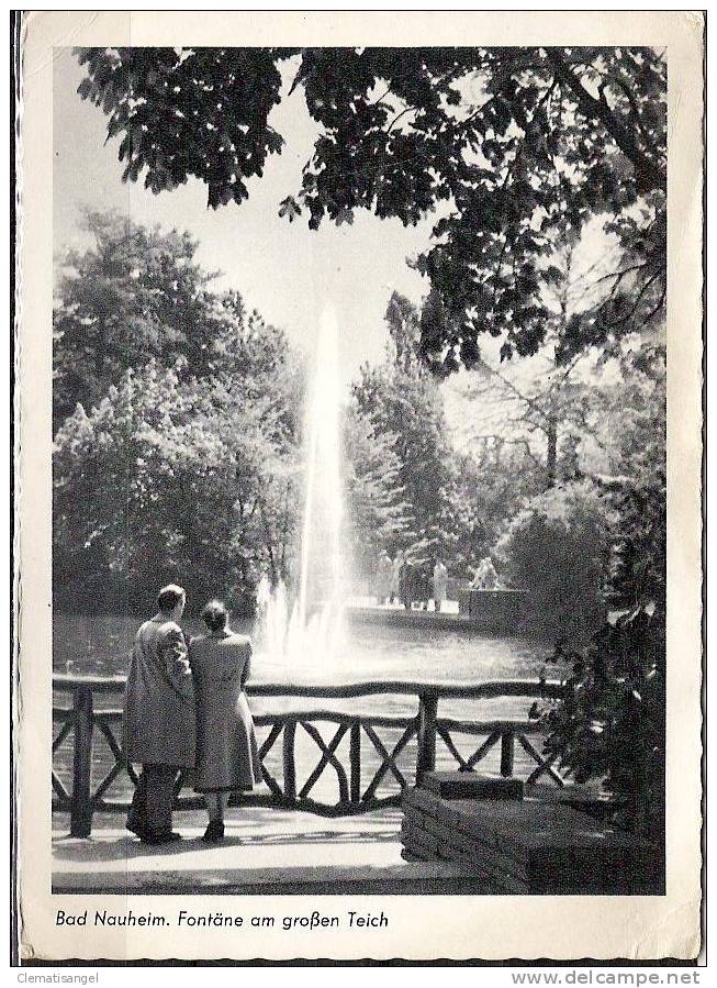 TOP!! BAD NAUHEIM * FONTÄNE AM GROSSEN TEICH * 1958 *!! - Bad Nauheim