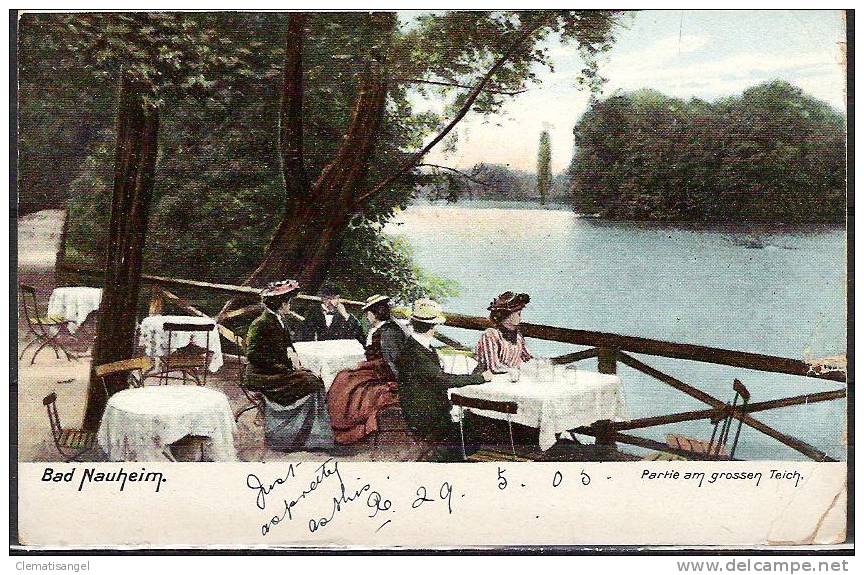 TOP!! BAD NAUHEIM * PARTIE AM GROSSEN TEICH * 1905 *!! - Bad Nauheim