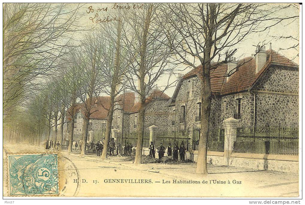 GENNEVILLIERS  - Les Habitations De L'Usine à Gaz - Voy. 1907 - Gennevilliers