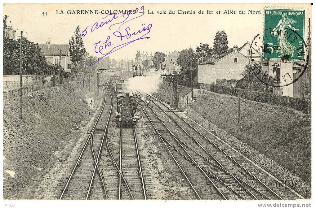 LA GARENNE COLOMBES - La Voie Du Chemin De Fer - Passage D'un Train - La Garenne Colombes