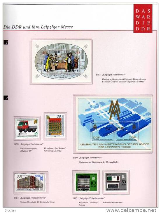 Historie Leipziger Messe Dokumentation DDR mit 8 Sammelblättern + mit 27 Ausgaben ** 64€