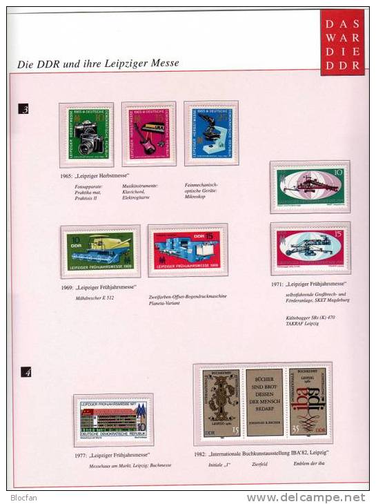 Historie Leipziger Messe Dokumentation DDR mit 8 Sammelblättern + mit 27 Ausgaben ** 64€