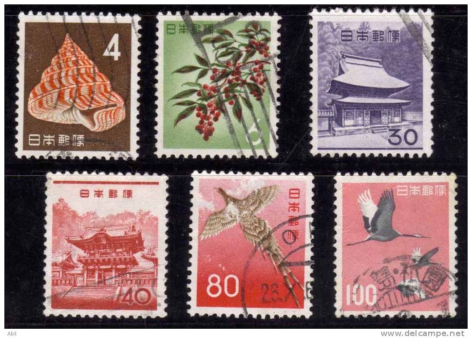 Japon 1962-1965 N°Y.T. :  698A à 701,701B Et 702A Obl. - Gebruikt