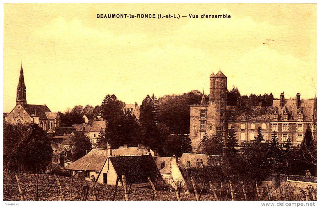 37 Cpa Beaumont La Ronce  LE VILLAGE - Beaumont-la-Ronce