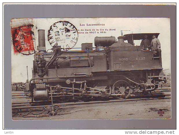 Lo- LOCOMOTIVE  Machine De Gare Cie Du Nord - Coll Fleury - Trains
