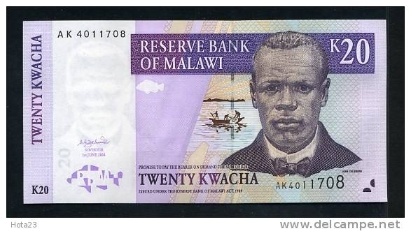 (!) MALAVI - 20 KWACHA - 01.06.2004-UNC  PIK- 52 - Malawi