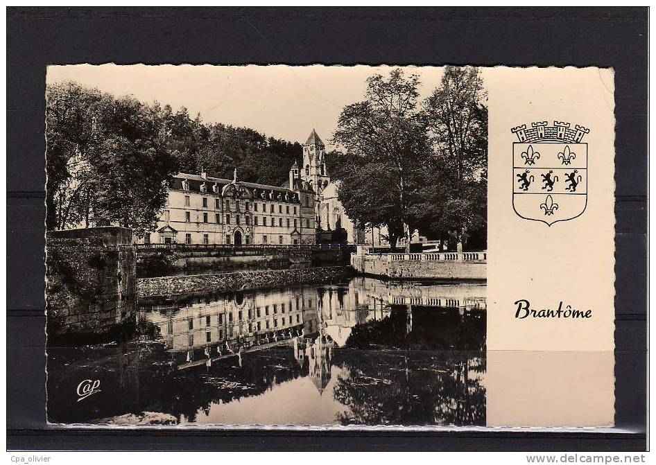 24 BRANTOME Abbaye, Bords De Dronne, Ed CAP 19, CPSM 9x14, 195? - Brantome