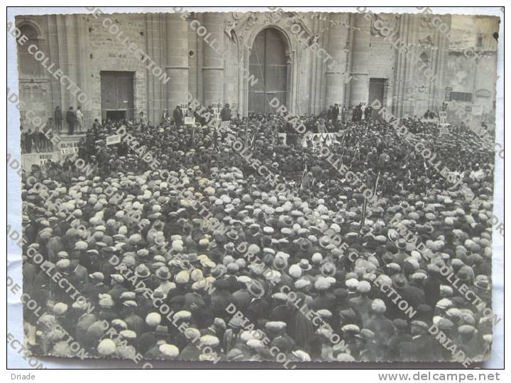 FOTO MANIFESTAZIONE PIAZZA UMBERTO I MARSALA ARTURO MARESCALCHI ANNO 1933 FASCISMO TRAPANI - Marsala