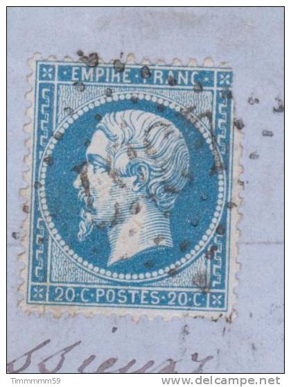 LT2423  N°22/Lettre De YSSENGEAUX (41)ind 4, Oblit GC 4357 Pour Le PUY EN VELAY(41) - 1862 Napoleone III