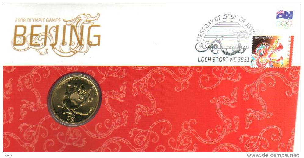 AUSTRALIA  $1 PEKING OLYMPIC  GAMES QEII HEAD 1 YEAR PNC 2008 UNC NOT RELEASED MINT READ DESCRIPTION CAREFULLY!! - Other & Unclassified