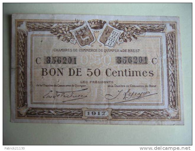 QUIMPER   0.50F REF PIROT 7 - Cámara De Comercio