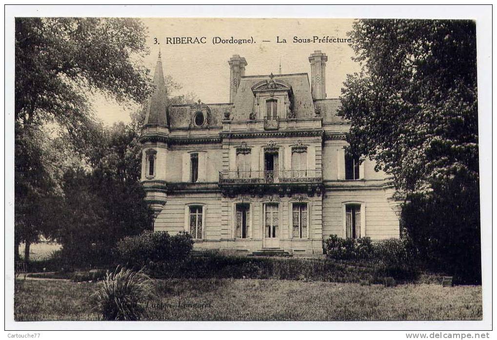 K13 - RIBERAC - La Sous-préfecture (1930) - Riberac