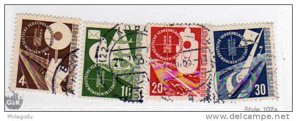 Bundespost 1953, Ø   Expo Transport De Munich, Yv. 53 / 56 Ø Cote 55 € - Marittimi