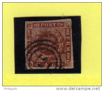 Danemark 1858-63, Armes Du Royaume, Yvert N° 8,  Cote 17 € - Usati