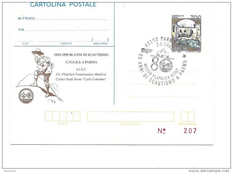 80 Anni Di Scautismo A Parma-cartolina Postale - Scouting