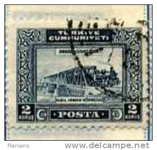PIA - TUR - 1929 : Serie Corrente : Ponte Sul Fiume Kizil-Irmak - (Yv 744) - Used Stamps
