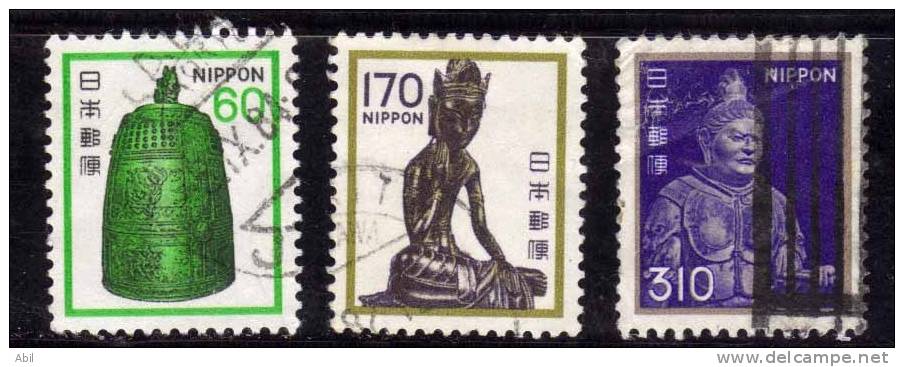 Japon 1981 N°Y.T. : 1355,1356 Et 1358 Obl. - Gebraucht