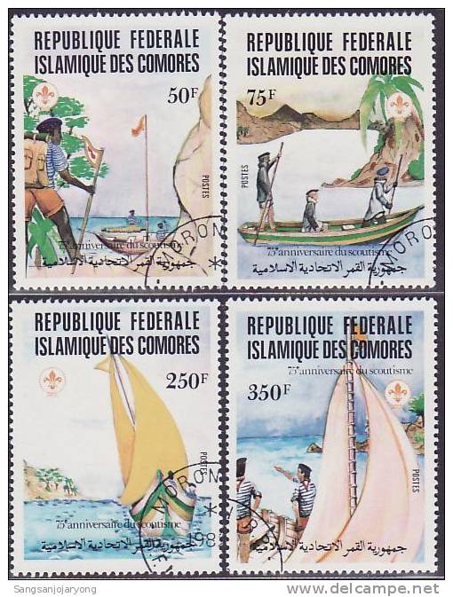 Comoro Is ( COMORES ). Sc541-4 Scouting Year, CTO - Used Stamps