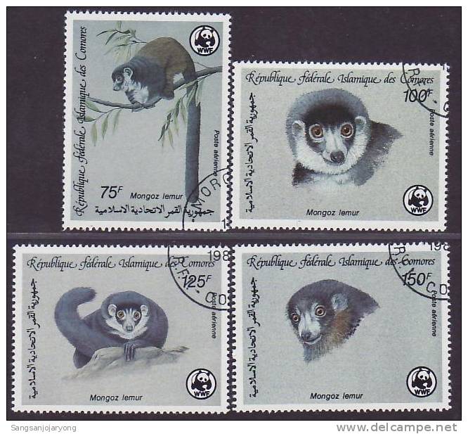 Comoro Is ( COMORES ). ScC171-4 WWF. Mongoose, CTO - Used Stamps