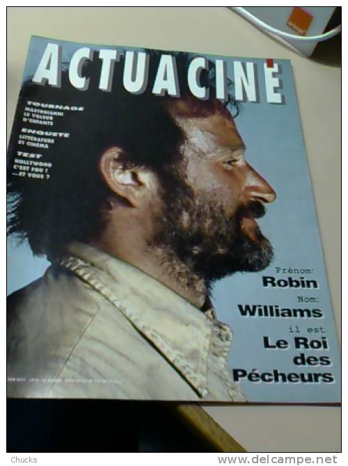 Magazine ACTUA CINE N°109 Couverture ROBIN WILLIAMS FISHER KING - Film