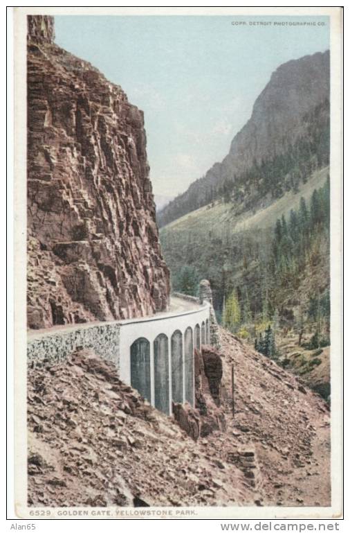 Golden Gate, Yellowstone Park, Detroit Photographic Co. #6529 1910s Vintage Postcard - USA National Parks