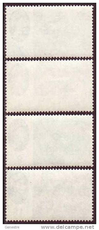 Grande-Bretagne - Y&T  387(A) à 390(A) (SG  651p à 654p)  ** (MNH) Phosphor - International Geographical Congress - Unused Stamps