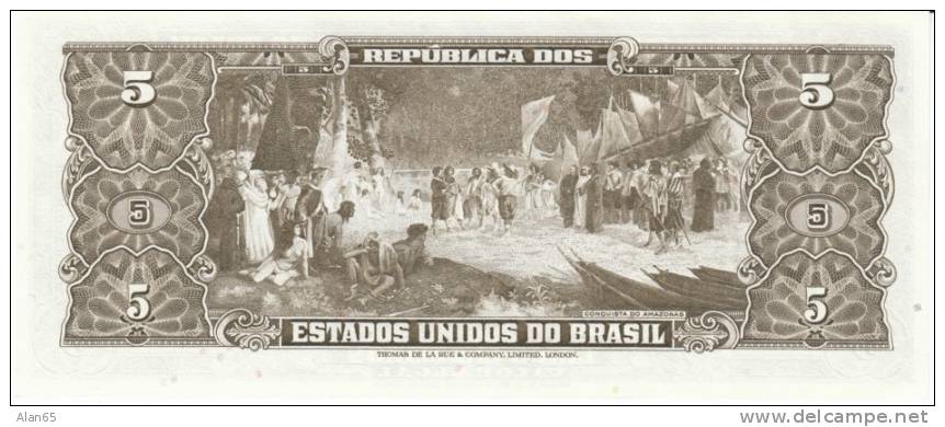 Brazil Brasil 5 Cruzeiros Currency Banknote 1964, Krause #176d - Brazil