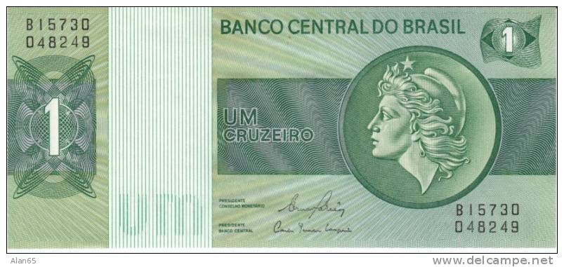 Brazil Brasil 1 Cruzeiro Currency Banknote 1972-80, Krause #191A - Brazil