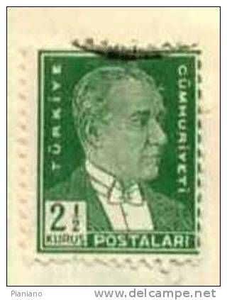 PIA - TUR - 1931-38 : Effigie Di Ataturk - (Yv 808) - Used Stamps