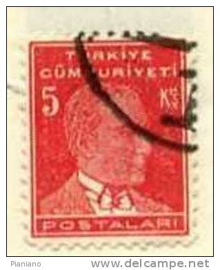 PIA - TUR - 1931-38 : Effigie Di Ataturk - (Yv 810) - Used Stamps