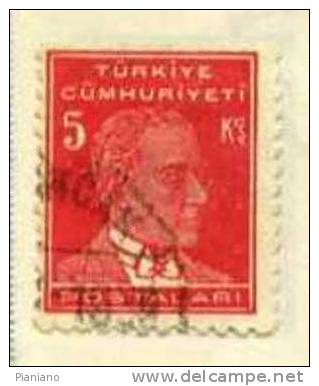 PIA - TUR - 1931-38 : Effigie Di Ataturk - (Yv 810) - Usati